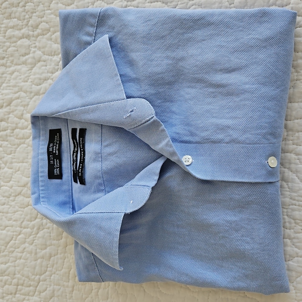Saks Fifth Avenue Slim Fit Button-down Shirt 15 1/2 - 32/33 - Picture 5 of 9